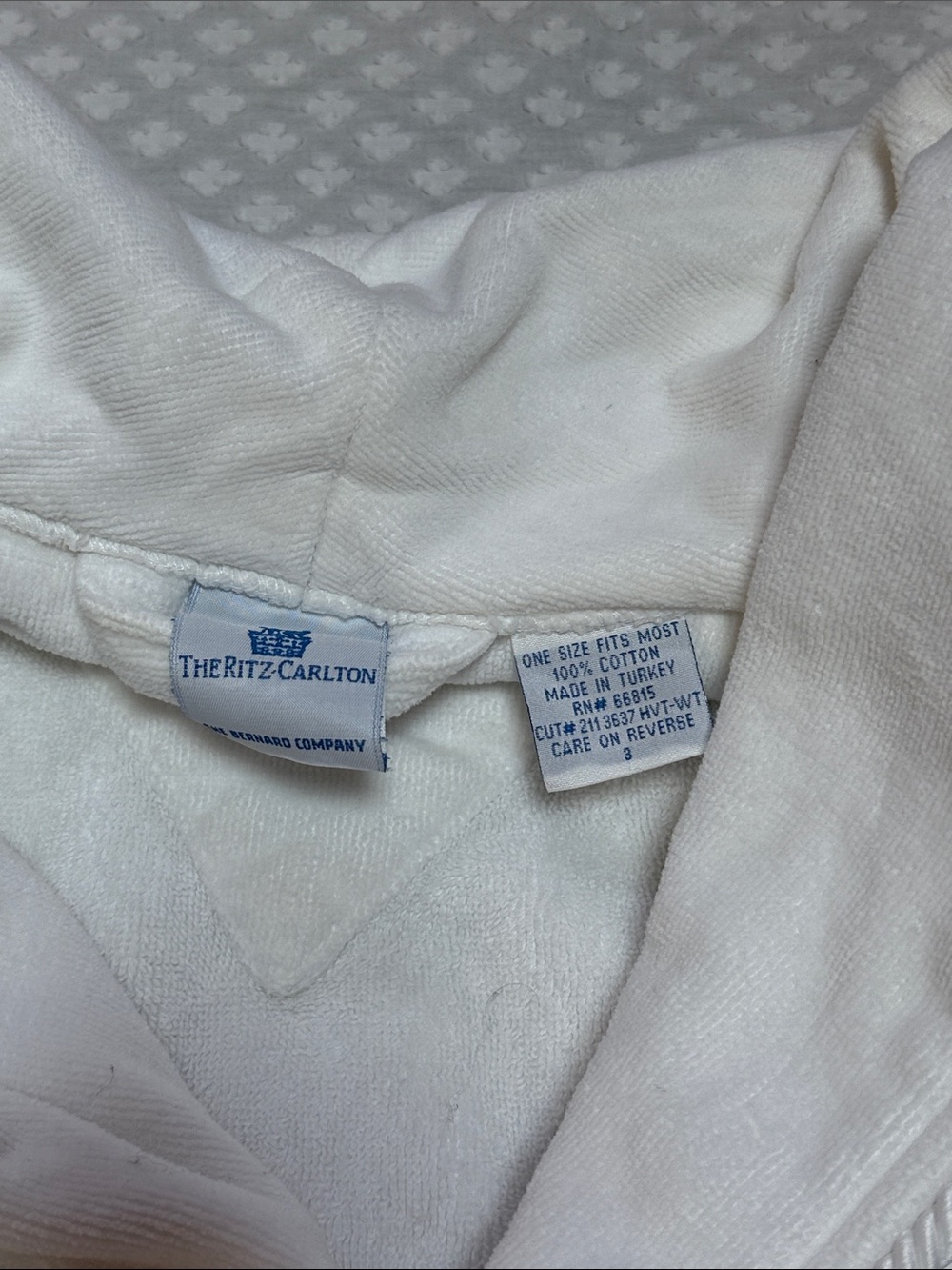 The Ritz Carlton Spa Robe Heavyweight One Size Vintage View 5